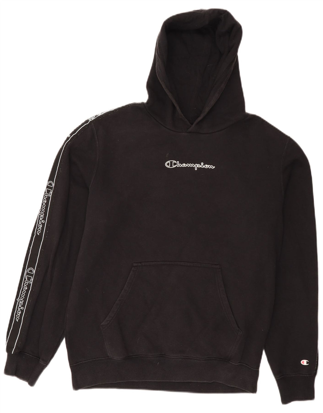 CHAMPION Herren-Kapuzenpullover mit Grafik, groß, aus schwarzer Baumwolle