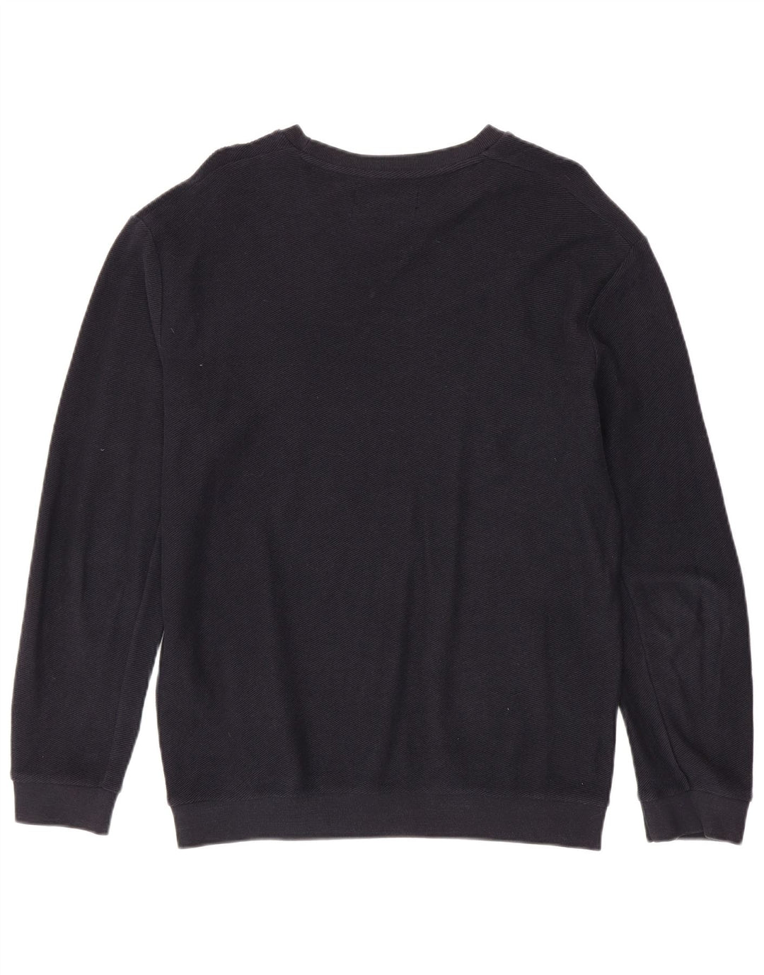 ZARA Herren-Pullover mit Rundhalsausschnitt, XL, marineblaue Baumwolle