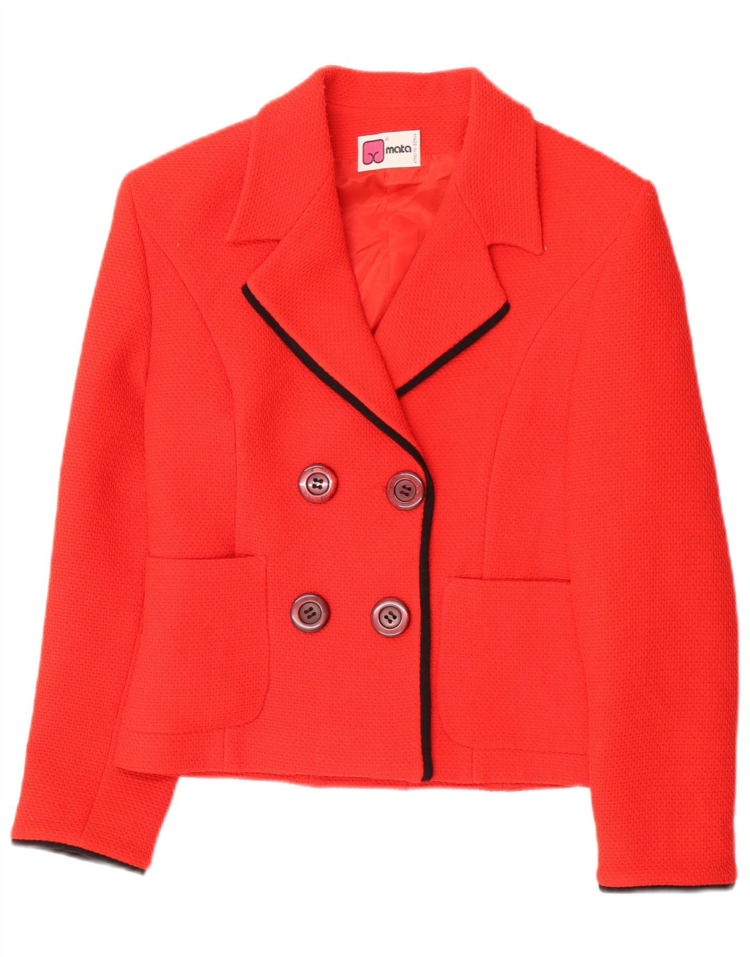 VINTAGE Damen 2-teiliges Rockset IT 44 Medium W26 Rotes Polyester