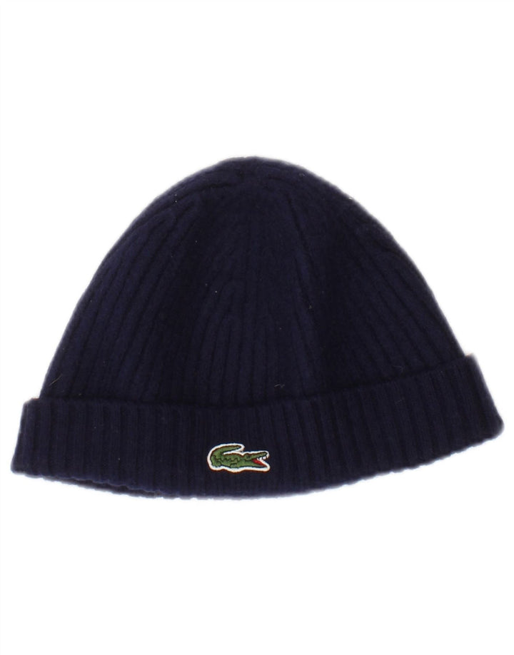 Lacoste Herren-Beanie-Mütze, Einheitsgröße, marineblaue Wolle