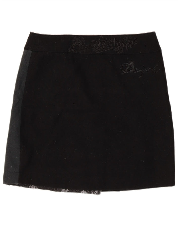 Desigual Damen Graphic Mini Wrap Rock EU 38 Medium W32 Schwarz Patchwork