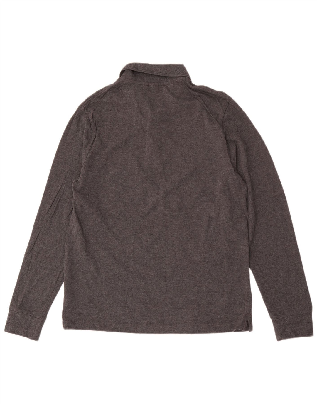 John Lewis Herren-Langarm-Poloshirt aus mittelgrauer Baumwolle