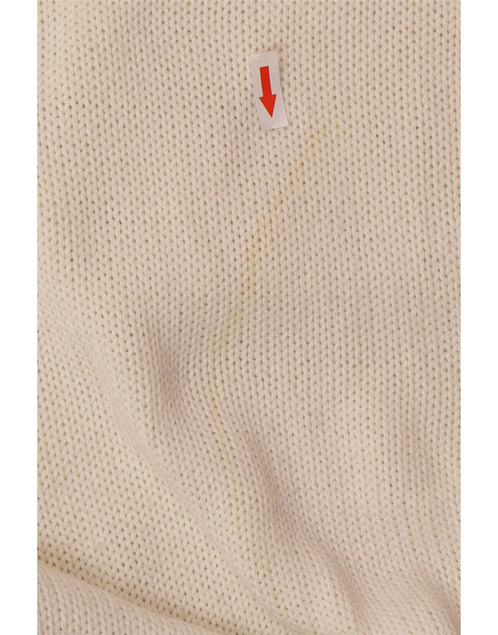 Carrera Herren-Pullover mit Rundhalsausschnitt, XL, weiße Baumwolle