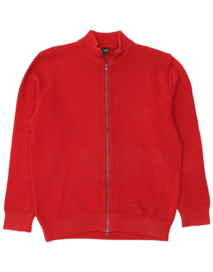 Joop Herren-Cardigan-Pullover IT 50 Mittelrote Wolle
