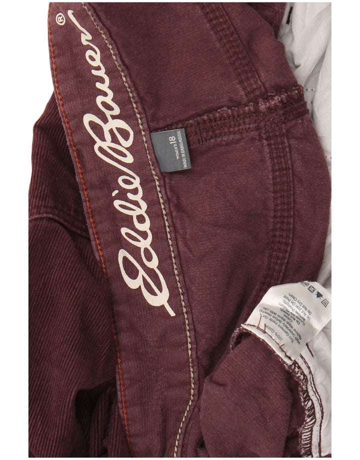 EDDIE BAUER Damen Boyfriend-Cordhose US 18 2XL W38 L31 Burgund