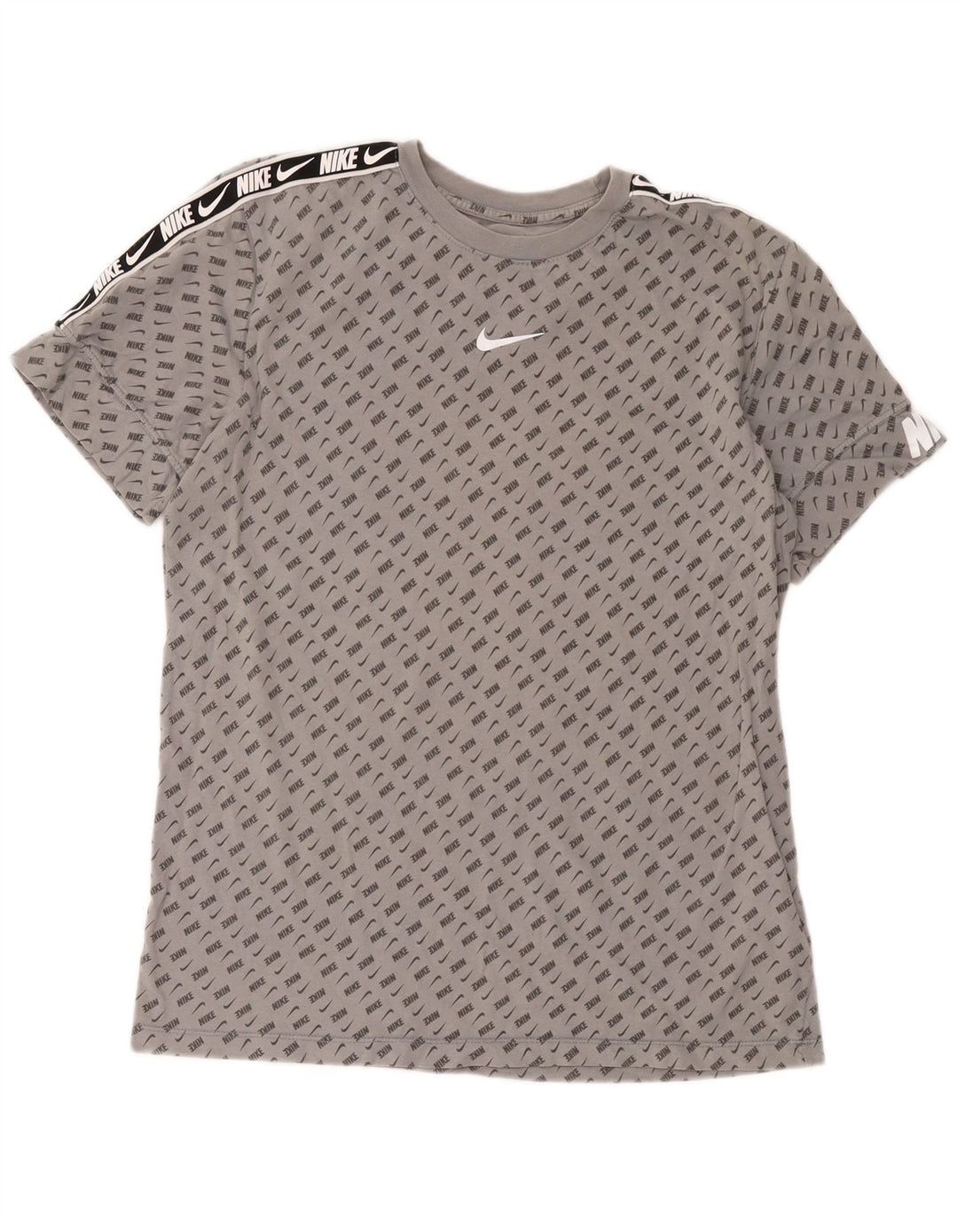Nike Herren-T-Shirt mit Grafik, mittelgrau gepunktete Baumwolle