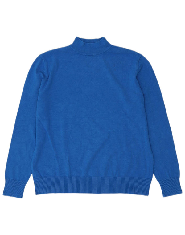 CASAMIA Rollkragenpullover für Damen, Gr. 40, Größe L, Blau, Viskose