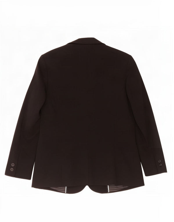 Marks & Spencer Damen-Blazer mit 1 Knopf, UK 12, Mittelschwarz, Polyester