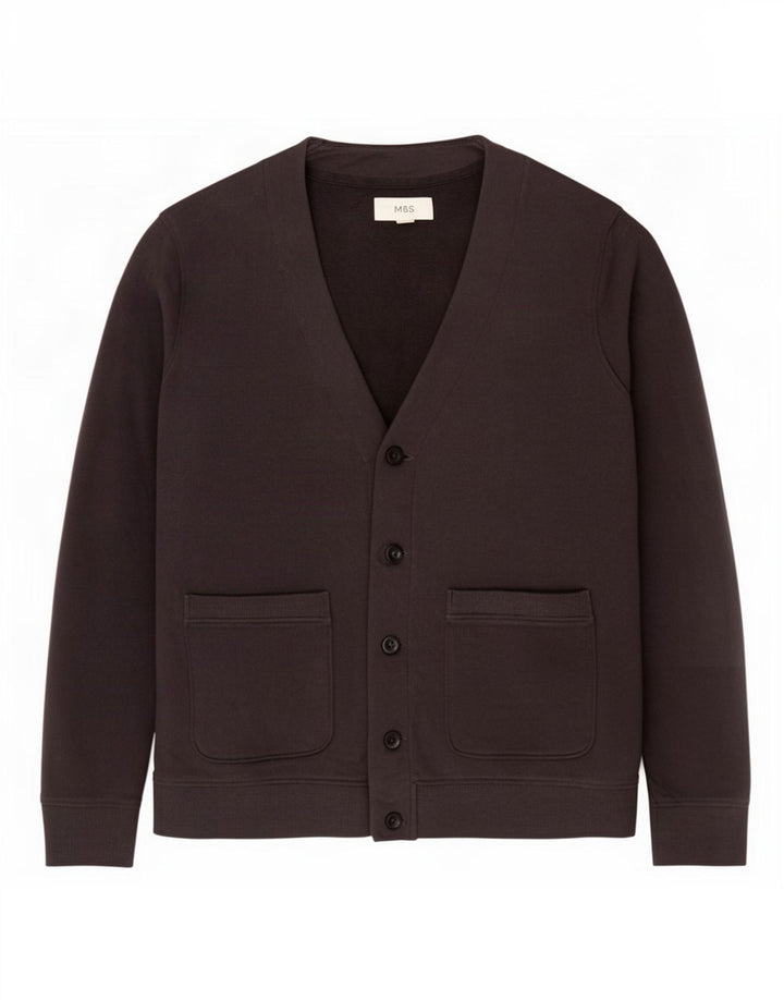 Marks & Spencer Herren-Trainingsanzug, Oberteil, Jacke, groß, marineblau, Baumwolle