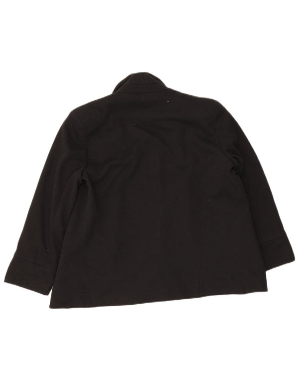 Topshop Womens Open Blazer Jacke UK 10 Small Schwarz Polyester