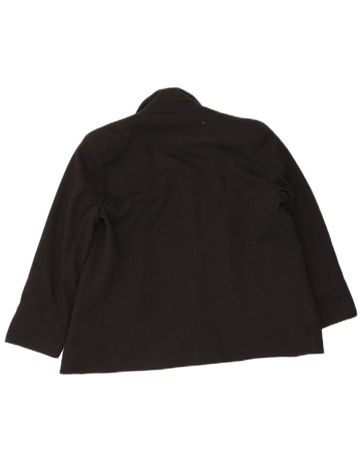 Topshop Womens Open Blazer Jacke UK 10 Small Schwarz Polyester