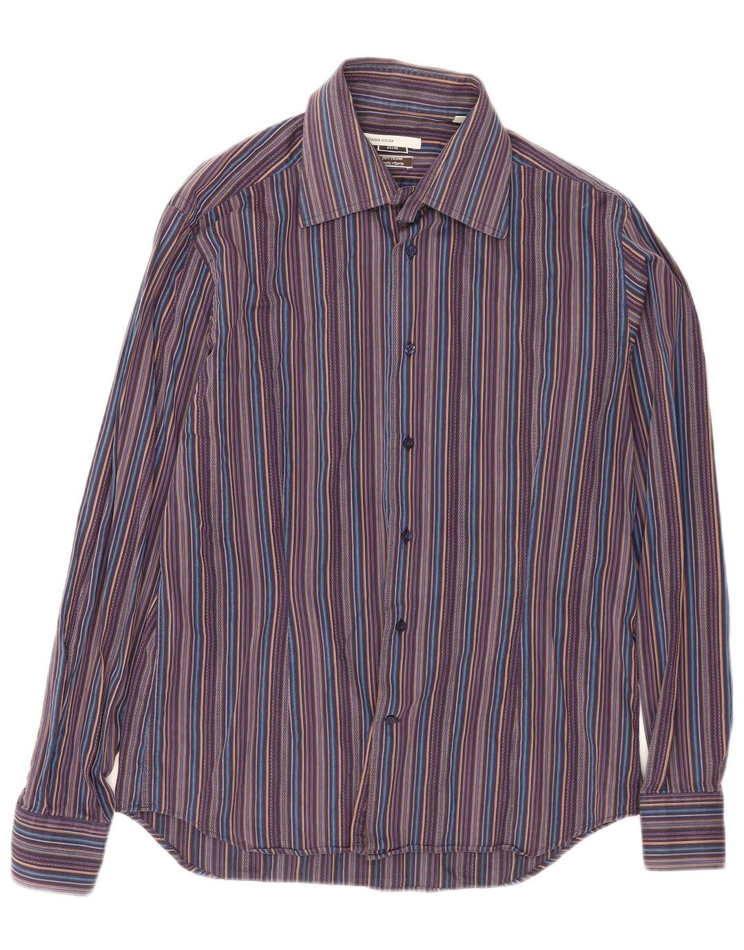 Alexander Mcqueen Herren-Slim-Hemd, Größe 41 16, groß, mehrfarbig gestreift