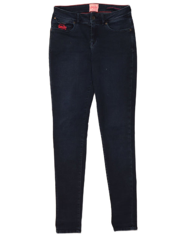 Superdry Damen Standard Super Skinny Jeans W26 L30 Marineblau Baumwolle
