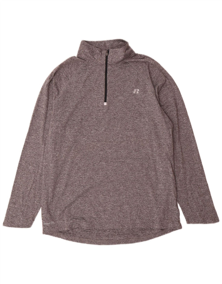 RUSSELL ATHLETIC Herren Dri-Power Pullover Trainingsanzug Top UK 42/44 Large Grau