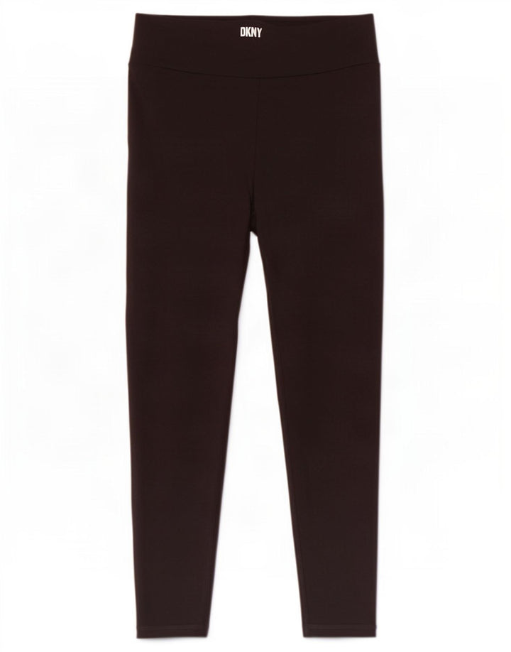 Dkny Damen Leggings UK 14 Medium Schwarz Polyester