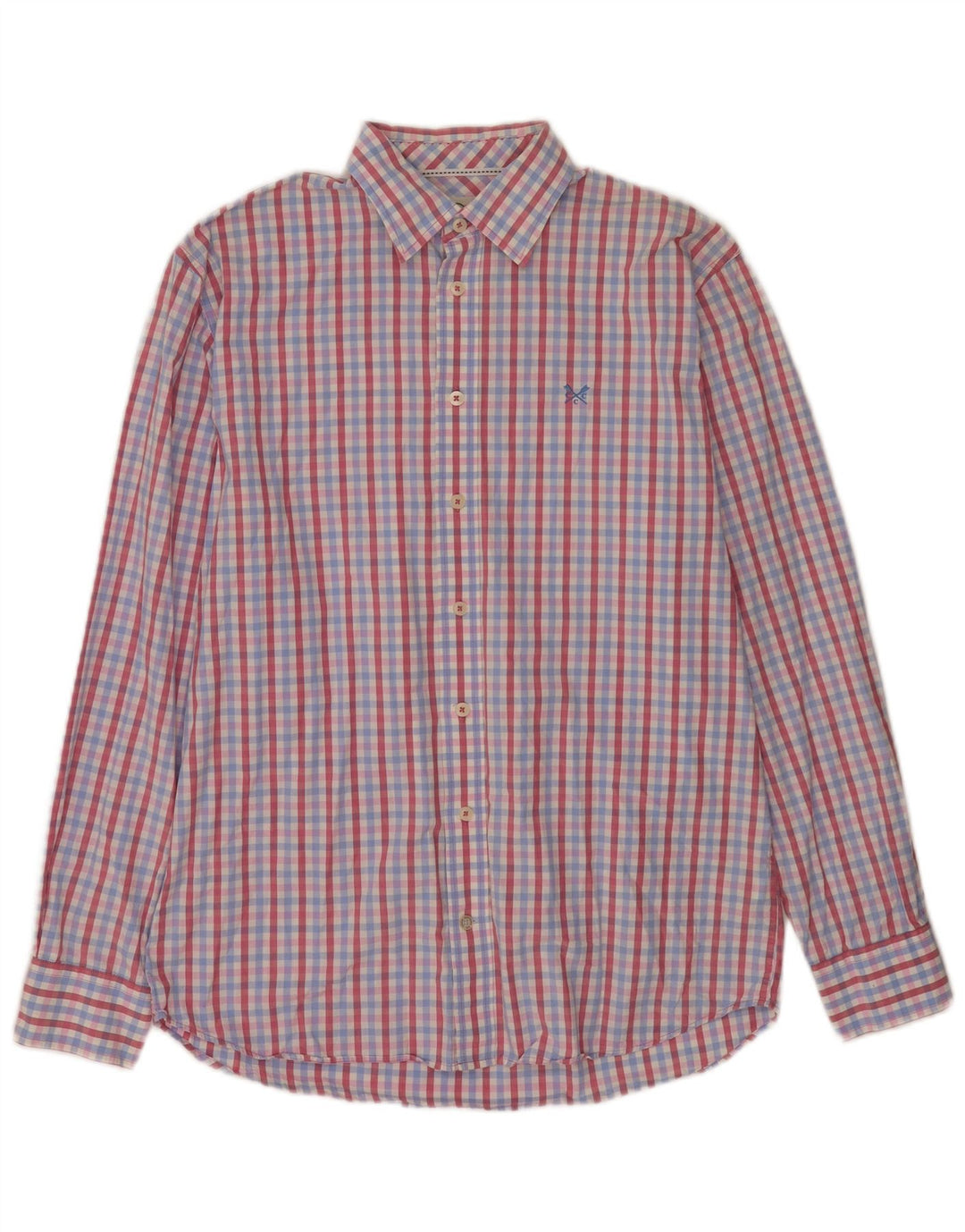 Crew Clothing Herren-Hemd mit klassischer Passform, mittelgroße, mehrfarbige Gingham-Baumwolle