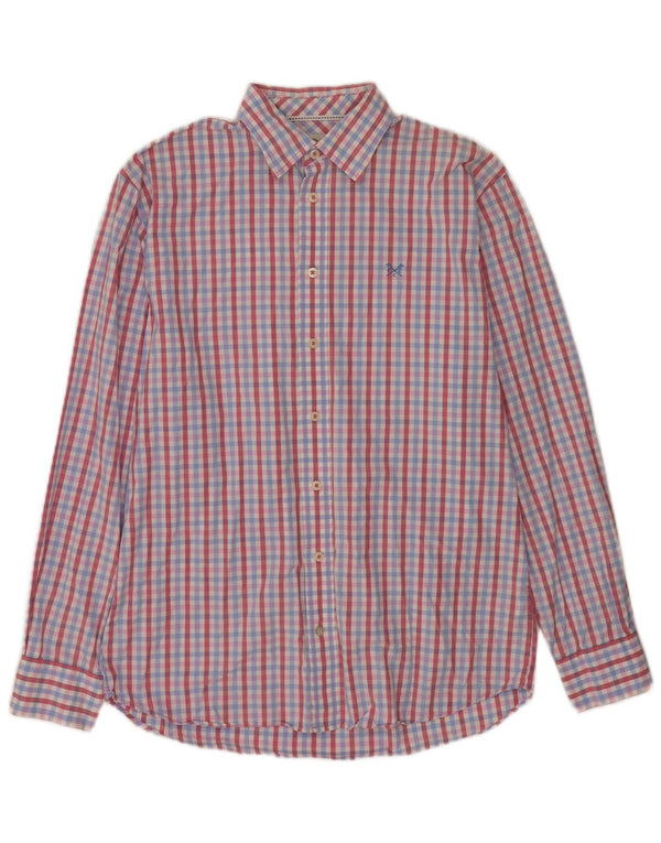 Crew Clothing Herren-Hemd mit klassischer Passform, mittelgroße, mehrfarbige Gingham-Baumwolle
