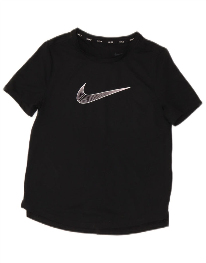 Nike Dri Fit Grafik-T-Shirt für Jungen, 8–9 Jahre, Größe S, Schwarz, Polyester