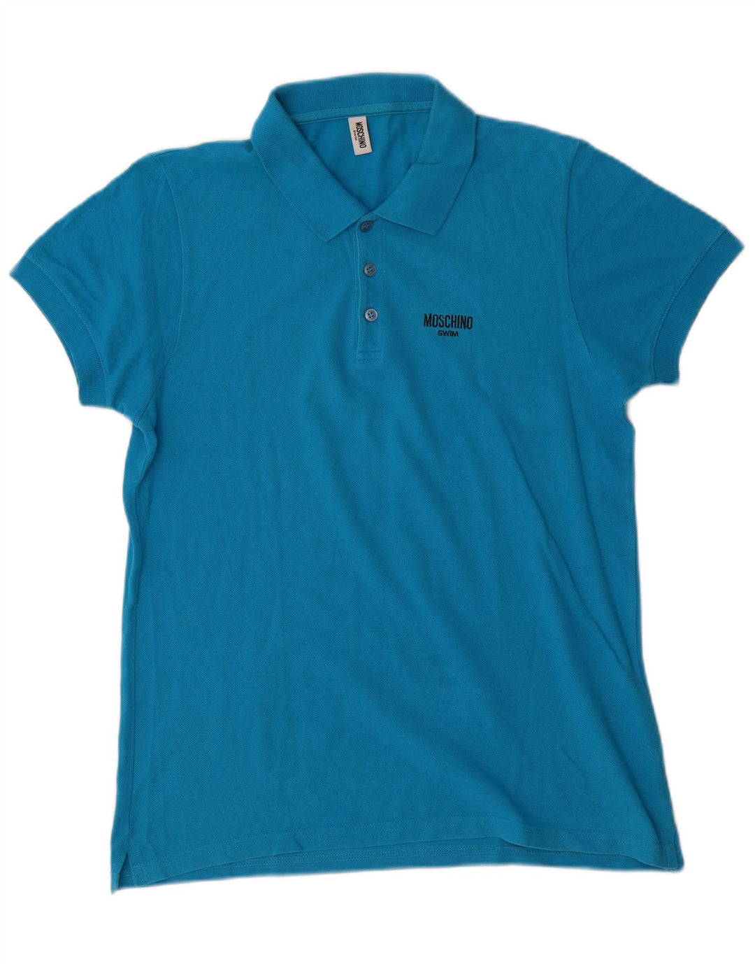 MOSCHINO Herren Poloshirt Small Blau Baumwolle