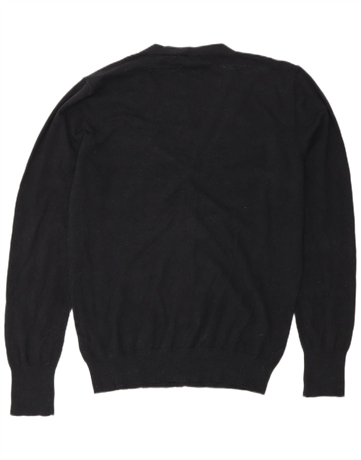Diesel Herren-Strickjacke, groß, aus schwarzer Baumwolle
