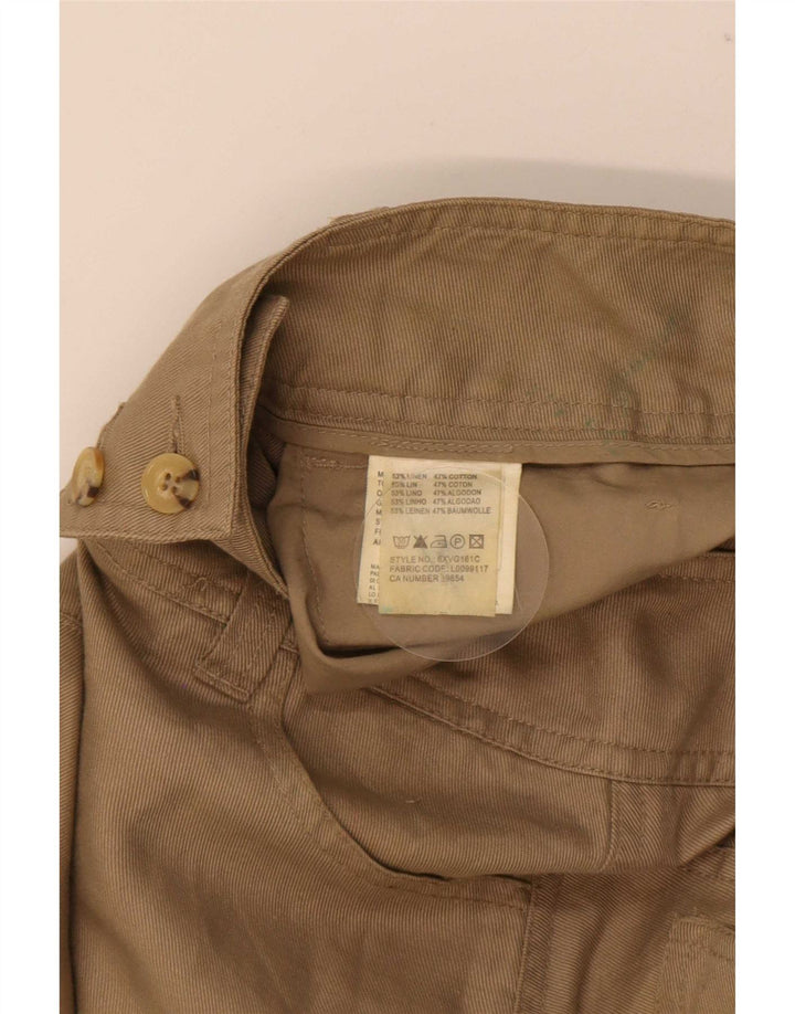 Marlboro Classics Damen A-Linienrock EU 38 Medium W26 Khaki Leinen