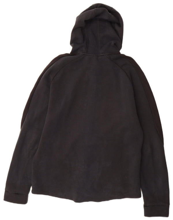Puma Herren-Kapuzenpullover mit Reißverschluss, groß, schwarze Baumwolle