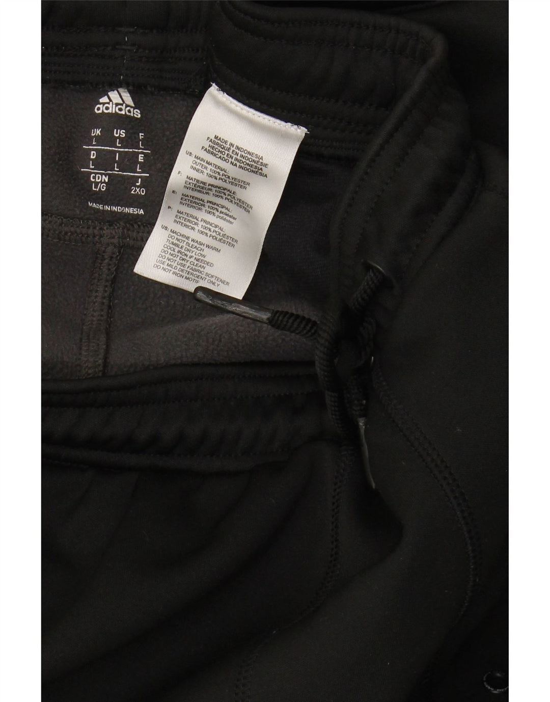 ADIDAS Damen Trainingshose Jogger UK 16 Large Schwarz Polyester