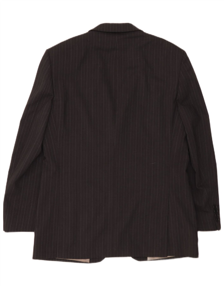 Marks & Spencer Herren-Blazer mit 2 Knöpfen, UK 40, mittelgrau, Nadelstreifen