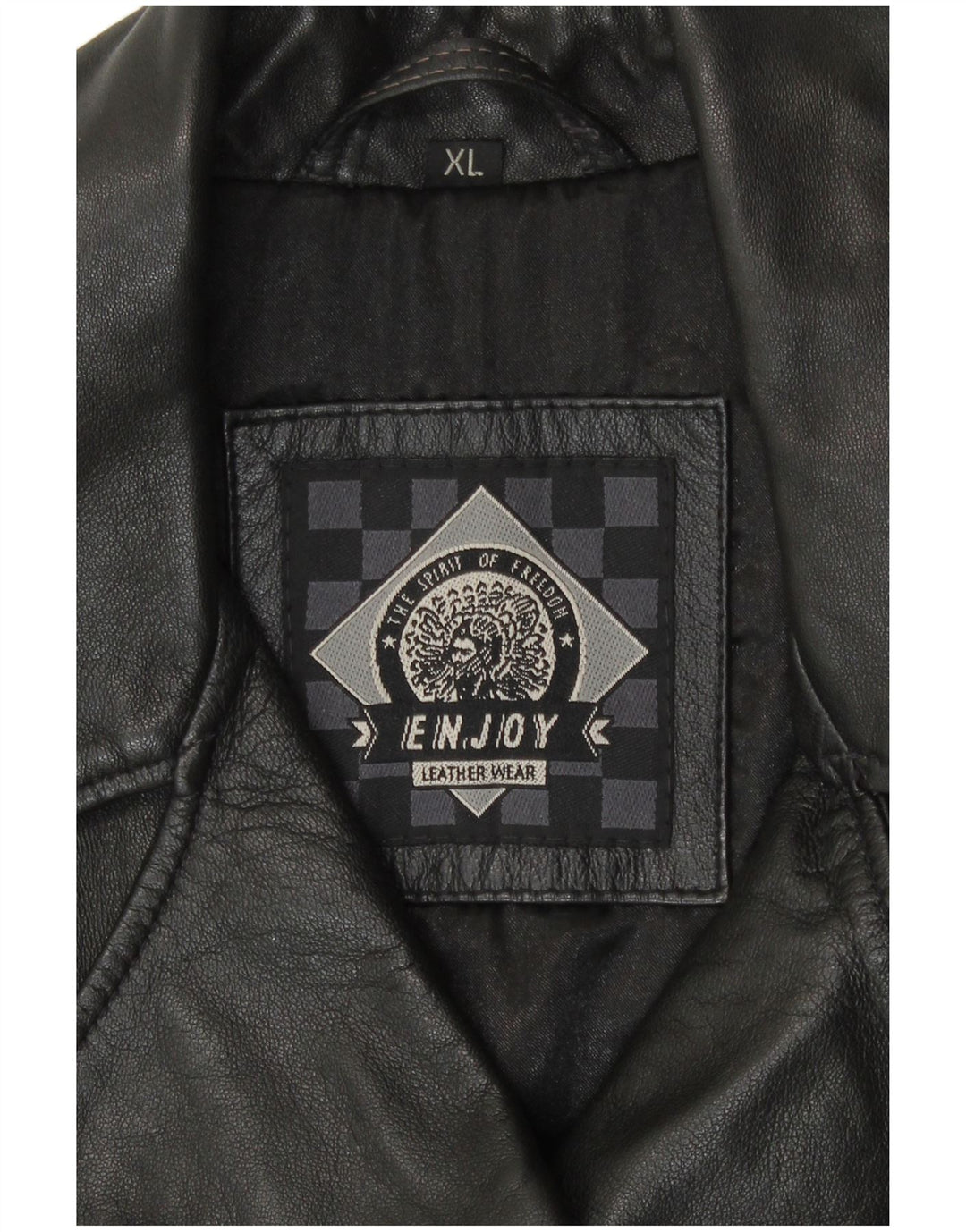 ENJOY Damen Lederjacke UK 18 XL Schwarz