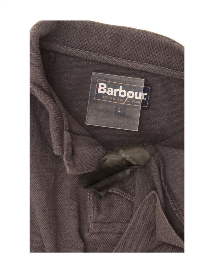 Barbour Herren-Poloshirt, große graue Baumwolle