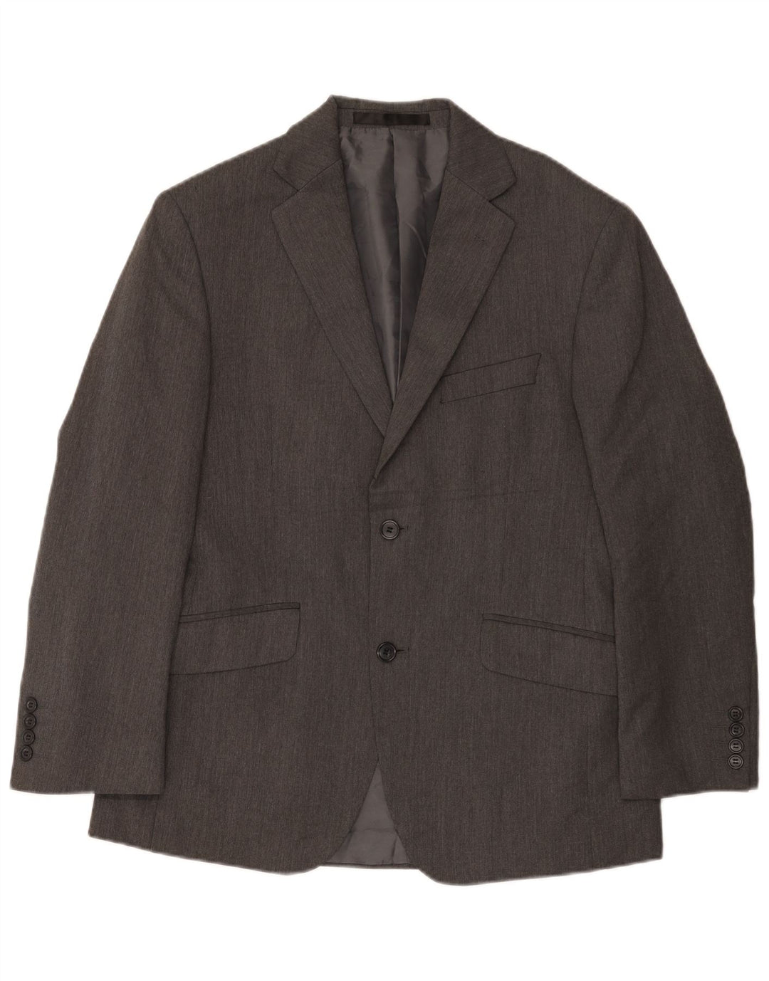 Marks & Spencer Herren-Blazer, kurz, mit 2 Knöpfen, UK 38, Mittelgrau