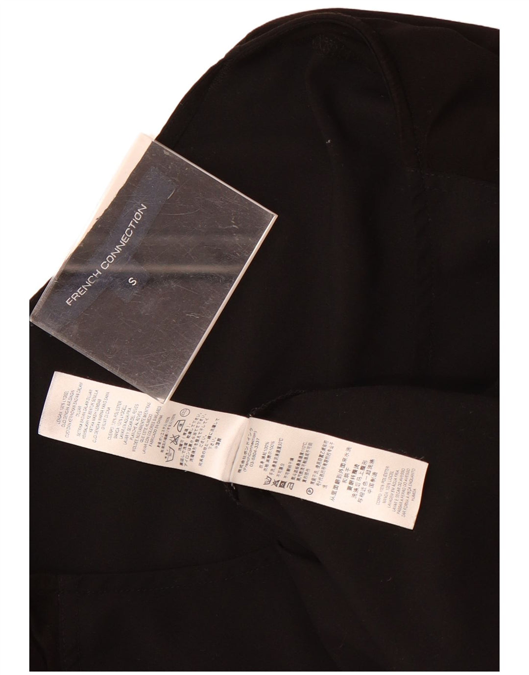 French Connection Damen-Blusenoberteil mit langen Ärmeln, Gr. 10, Größe S, Schwarz, Lyocell