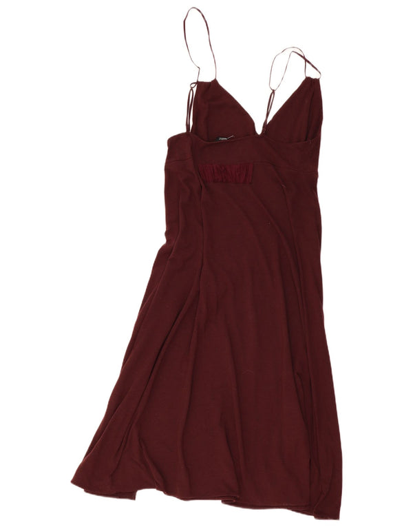 Mossimo Damen Sommerkleid UK 44 Large Burgundy Classic