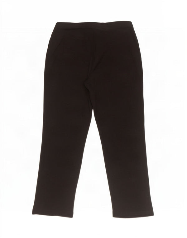 Marks & Spencer Damen Gerade Freizeithose UK 12 Medium W30 L27 Schwarz