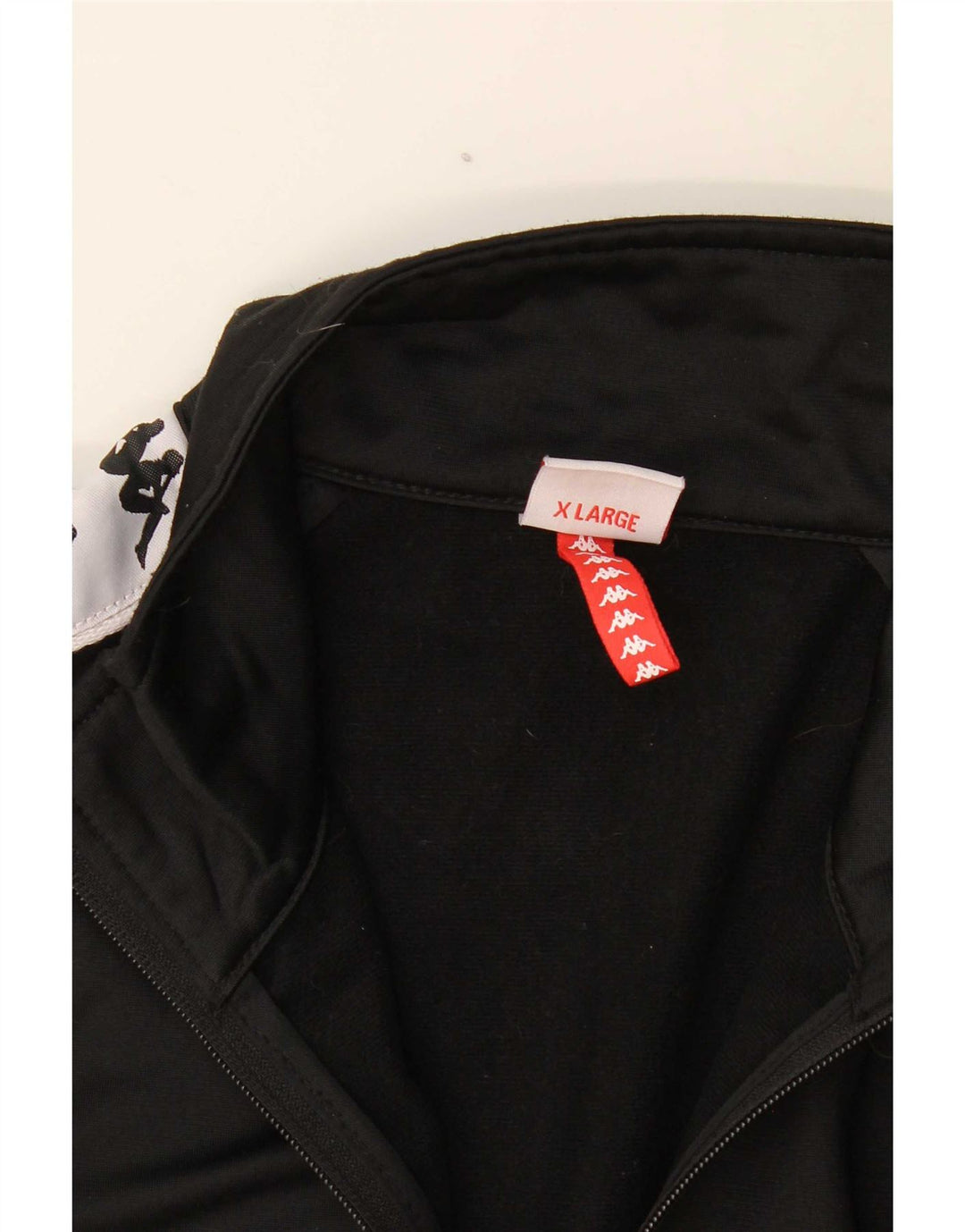 Kappa Herren-Trainingsanzugoberteil mit Grafik, XL, Schwarz, Farbblock