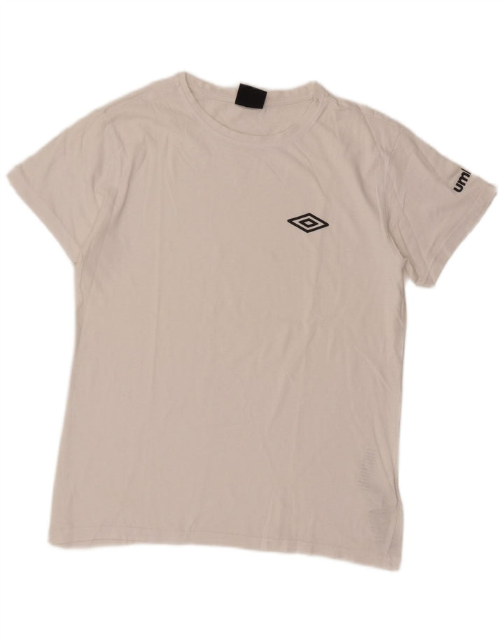 Umbro Herren T-Shirt Top aus mittelweißer Baumwolle