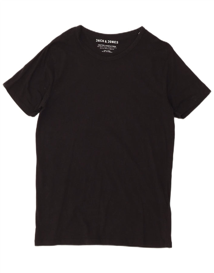 Jack & Jones Herren T-Shirt Top XL Schwarz Baumwolle