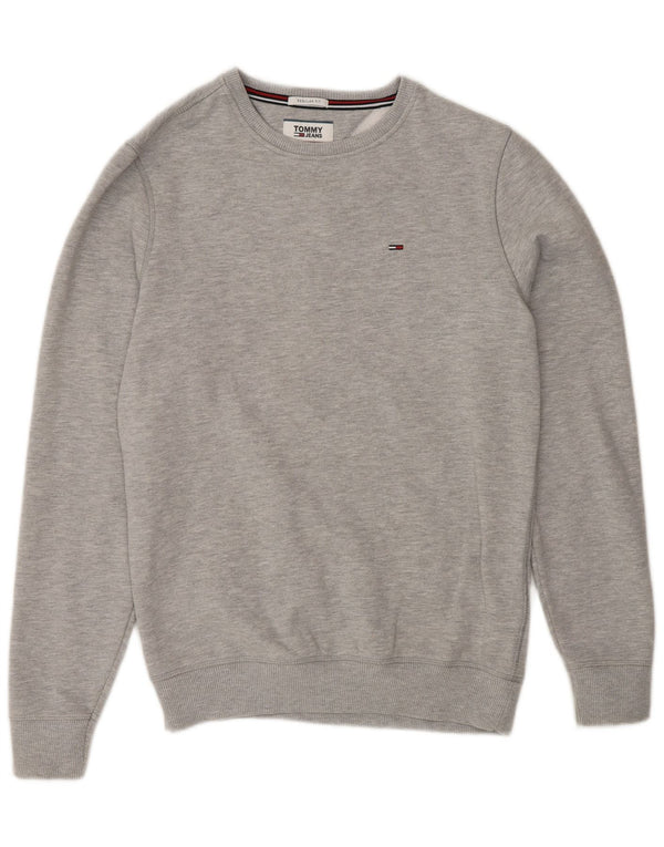 Tommy Hilfiger Herren-Sweatshirt mit normaler Passform, XS, grau gefleckte Baumwolle