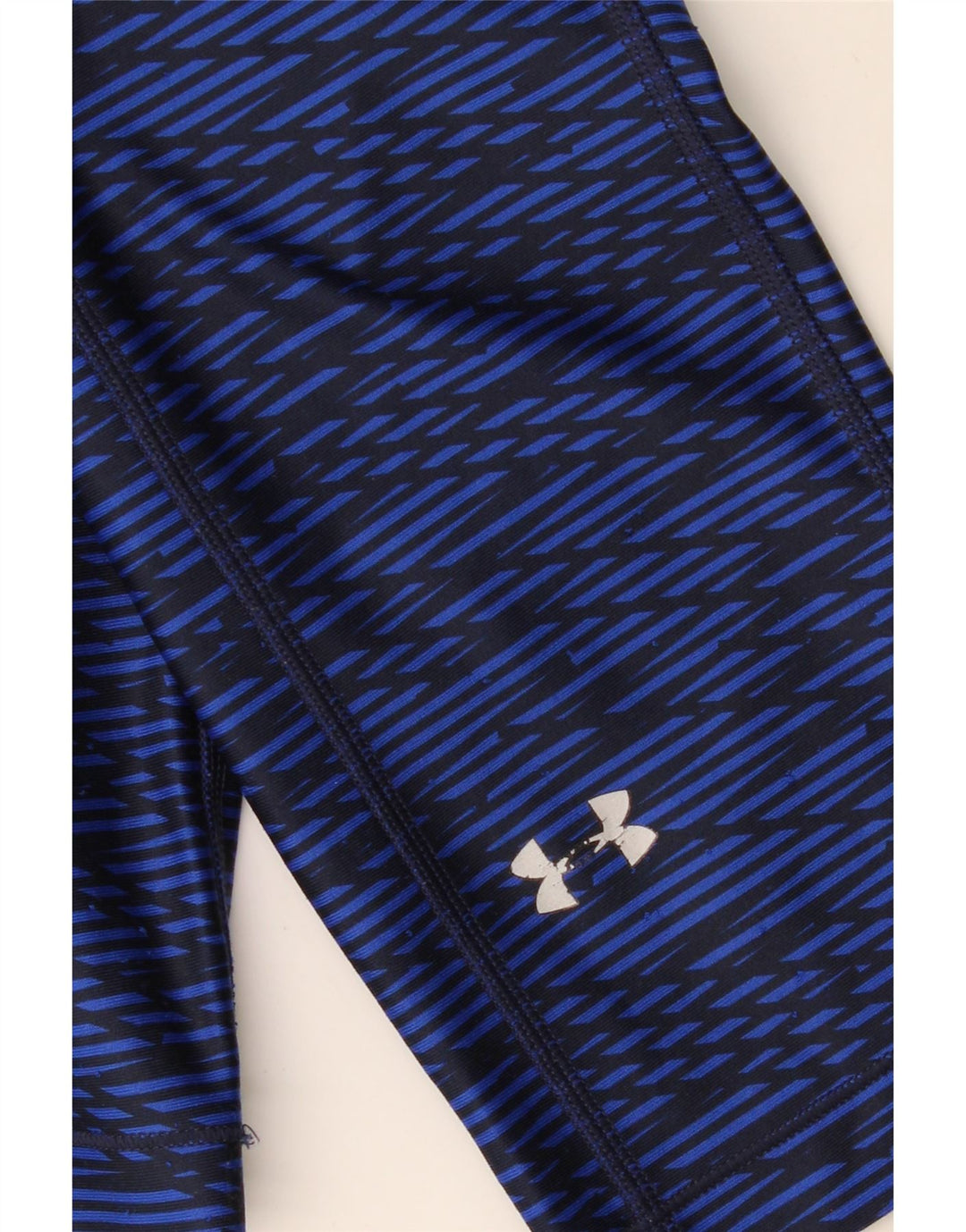 UNDER ARMOUR Damen Capri-Leggings UK 14 Medium Navy Blue Geometrisch