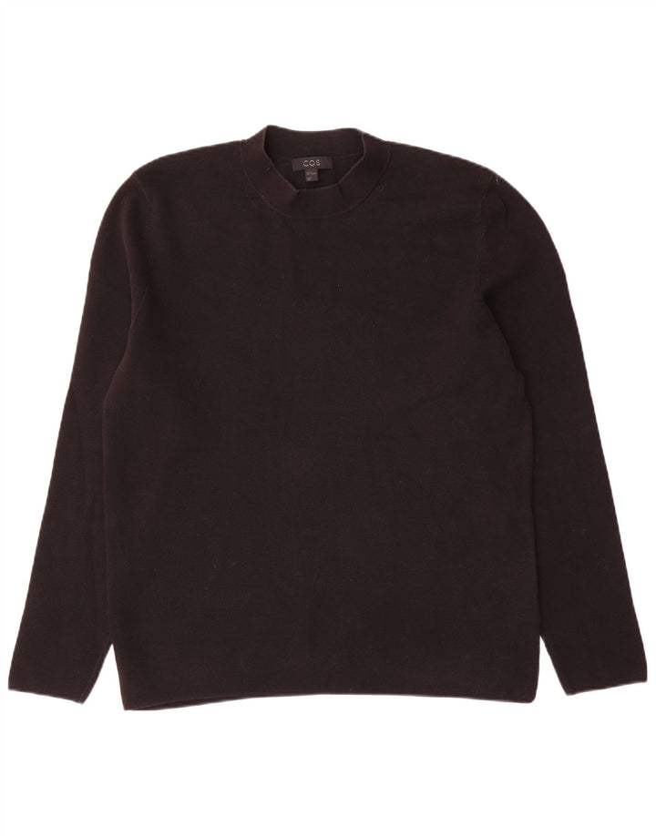 Cos Rollkragenpullover für Damen, UK 14, mittelschwarz, Baumwolle