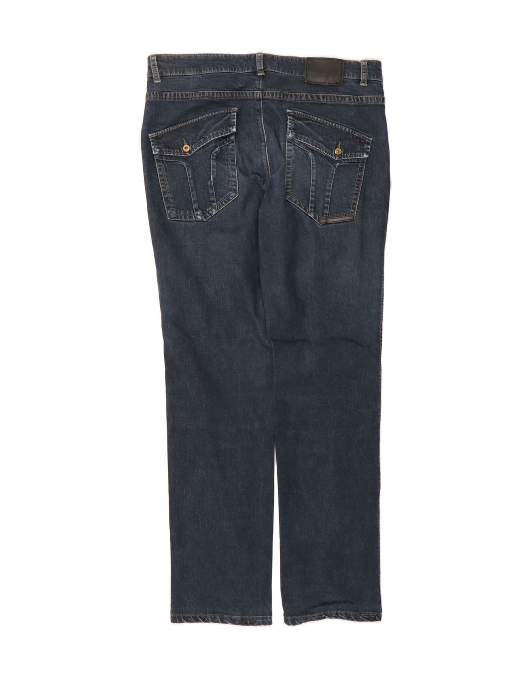 TRUSSARDI Mens Straight Jeans W34 L34 Blue Cotton Vintage Trussardi and Second-Hand Trussardi from Messina Hembry 