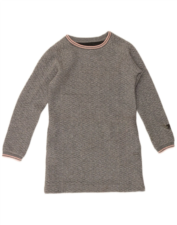 Woolrich Pulloverkleid für Mädchen, 9–10 Jahre, grau meliertes Polyester