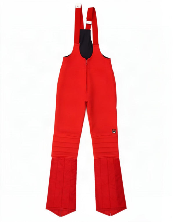 Fila Damen Latzhose Skihose UK 12 Mittelrot