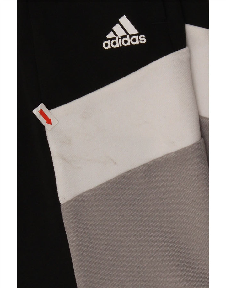Adidas Sportshorts für Jungen, 13–14 Jahre, schwarzes Colourblock-Polyester