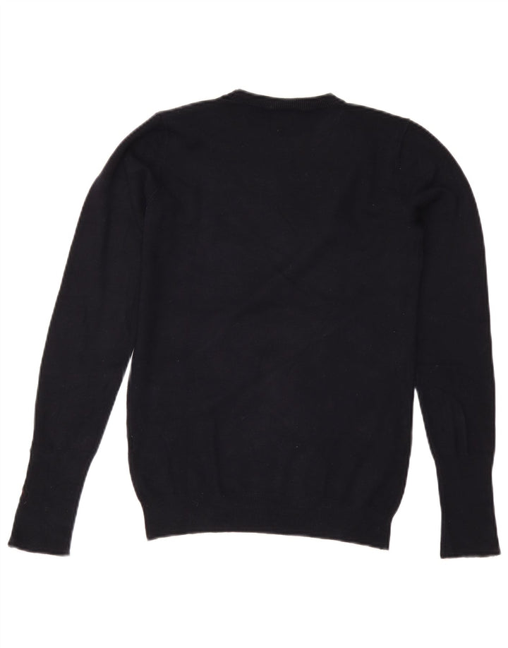 Zara Damen-Pullover mit Rundhalsausschnitt, Gr. 12, mittleres Marineblau