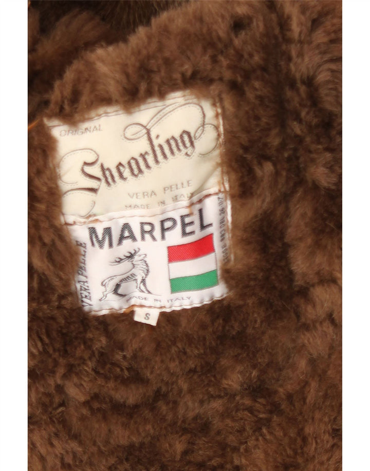 Marpel Herren Shearling Jacke UK 36 Small Brown Shearling