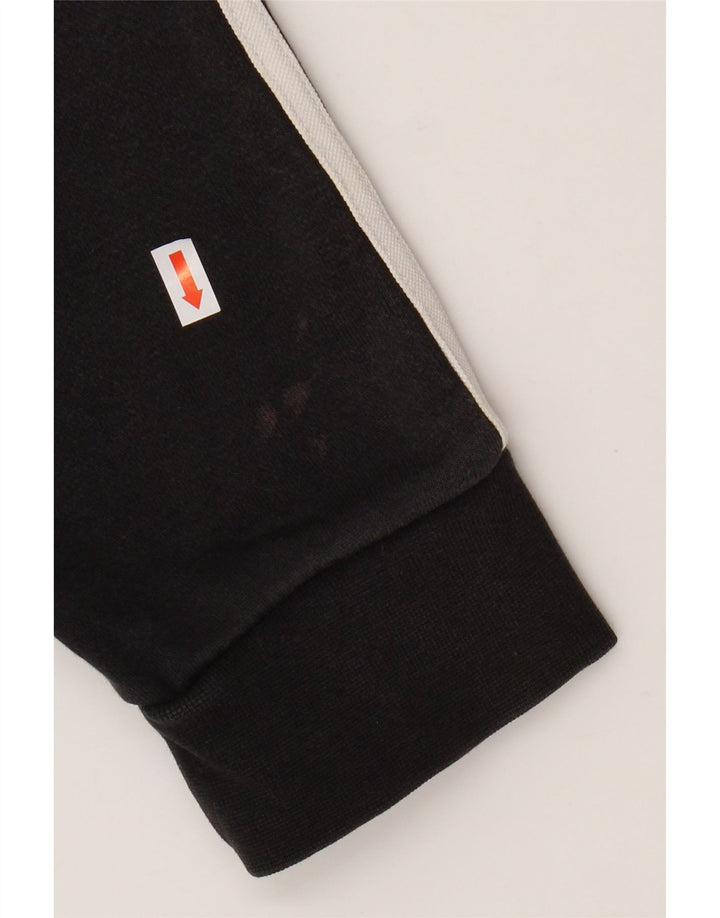 ADIDAS Herren-Kapuzenpullover mit Reißverschluss, groß, schwarze Baumwolle