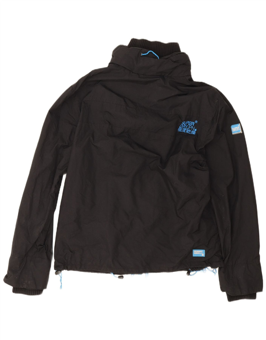 Superdry Herren Windcheater Regenjacke UK 42 XL Schwarz Nylon