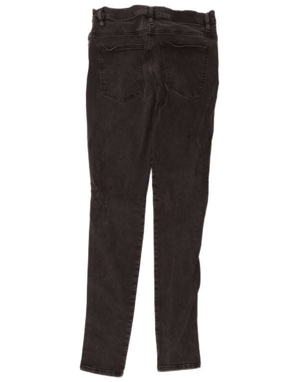Diesel Damen D-Istort Distressed Super Skinny Jeans W31 L32 Schwarze Baumwolle