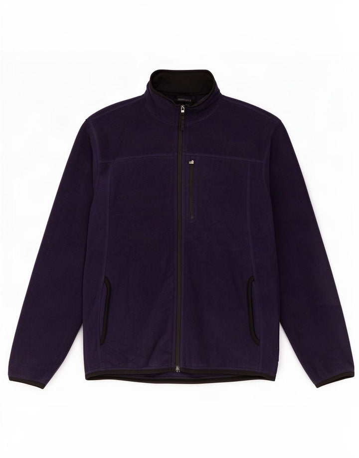 Marks & Spencer Herren Fleecejacke UK 40 Large Marineblau Polyester